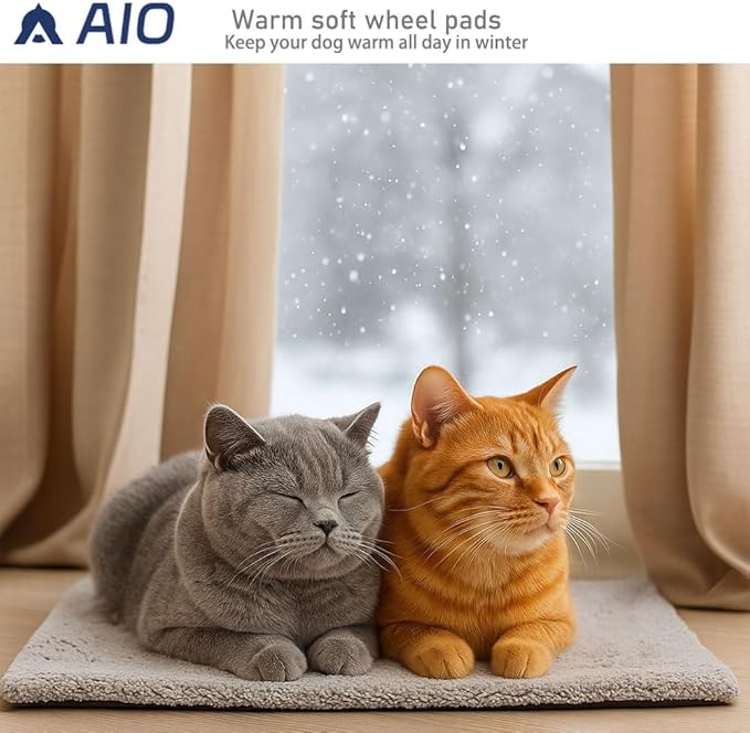 heated cat bed Self Warming Cat Bed Self Heating Cat Dog Mat Advanced Extra Warm Thermal Pet Pad for Indoor Outdoor Pets with Removable Cover Non-Slip Bottom Washable Non Electric Brown19.7*27.5inch