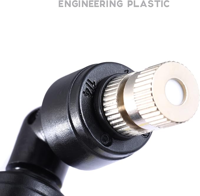 Reptile Terrarium Misting Nozzle 360 Degree Adjustable Reptile Fogger Mist Sprinkler, Dual-Head Black Misting Spray Nozzles for Aquarium Rainforest