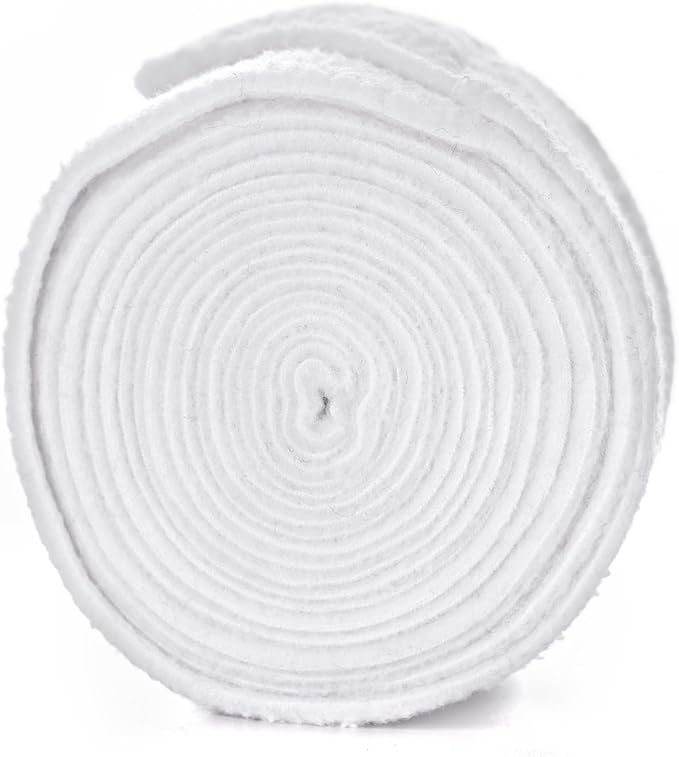 Equinavia Luna 9' Fleece Polo Wraps, Set of 4 Horse Leg Bandages with Storage Bag | Black - One Size - White - One Size