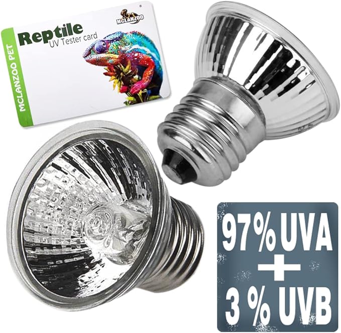 4 Pack 75W UVA UVB Reptile Light Bulbs,Basking Light Heat Lamp for Reptiles and Amphibian Terrariums Tank Cage for Turtle,Bearded Dragon,Chicken.Works with Various Lamp Fixtures Come with UV Test Card