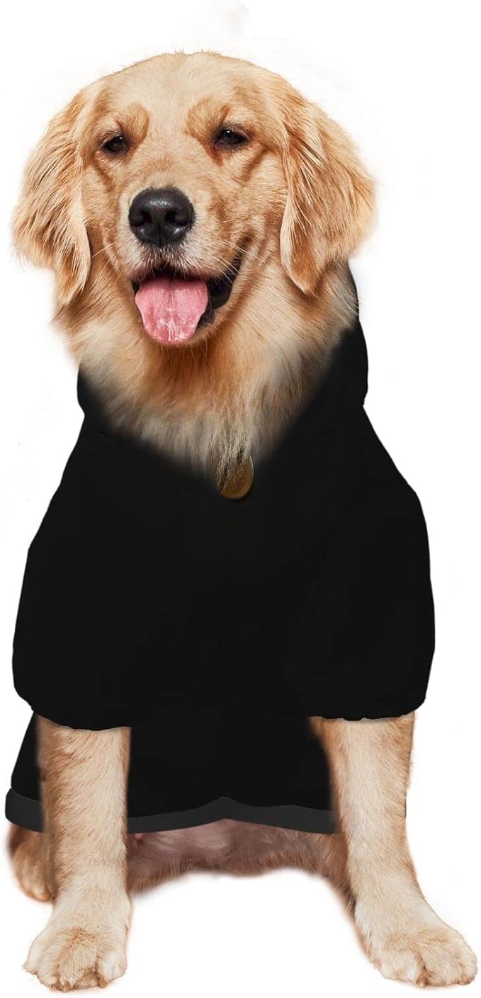 Custom Dog Hoodie Add Your Design Soft & Warm Personalized Photo Text Logo Name Dog Clothes for Puppy Sweatshirt Hooded for Small Medium Large Dogs Girl/Boy Cats Black
