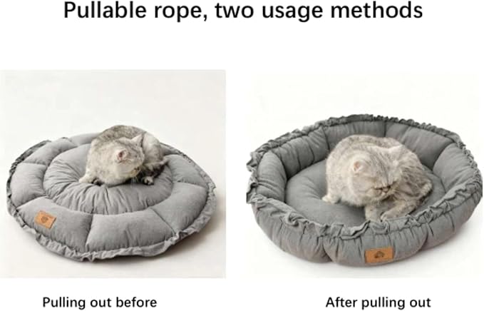AYONS Pet Pad for Cats & Small Dogs - Deep Gray & Dark Green, S/M/L Sizes, Soft Comfortable Sleeping Cushion, Non-Slip Bottom Rest Bed, Washable Indoor Cuddle Mat