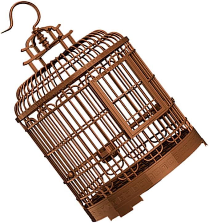 Milisten Large Portable Bird Carrier Cage for Lovebirds Parakeets and Cockatiels Retro Plastic Design Travel-Friendly for Home and Outdoor Use