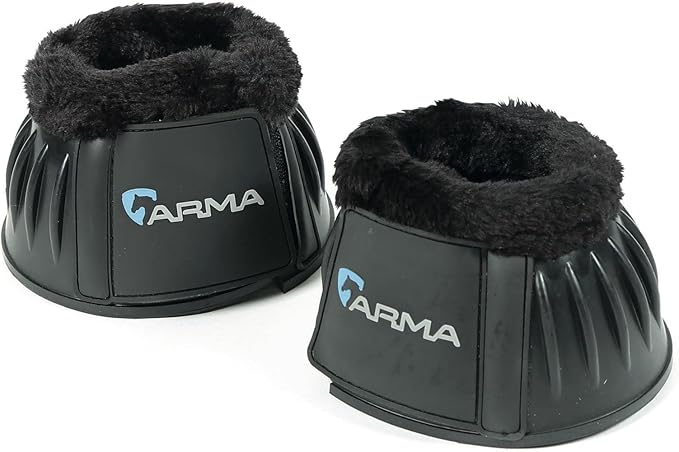 Shires ARMA Fleece Trim Bell Boot (Black, X-Full)