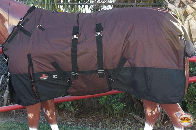 HILASON 1200D Winter Waterproof Poly Horse Blanket Belly Wrap | Turnout Blankets for Horses