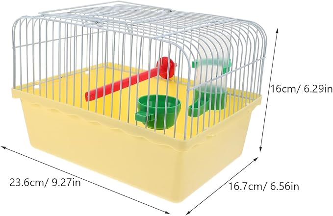 Garneck Small Bird Travel Cage: Portable Parakeet Carrier with Food and Water Box 9.2 Inch Animals Cage for Cockatiels Parrot - Easy to Carry for Short Trip, Daily Outing
