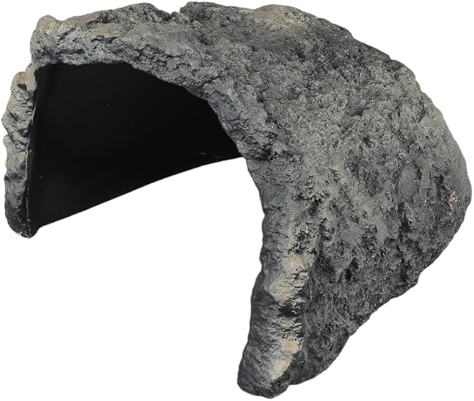 MODERNJOE'S Rock Hideout Caves for Reptile and Amphibians. Decorative Resin for Aquariums & Terrariums. Perfect for Lizards,Snakes,Frogs,Turtles,Geckos,Bearded Dragons - Large(9.3 x 9.3 x 5.7 inches)
