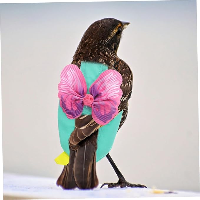 Bird Diapers Harness and Leash for Parrots Lightweight Comfortable Flight Clothes with Reusable Washable Cloth Material Cute Design for Cockatiel and Parakeet Diaper Flight Suit