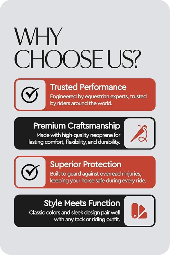 HORZE Pro Overreach Bell Boots for Horses | Neoprene Pair