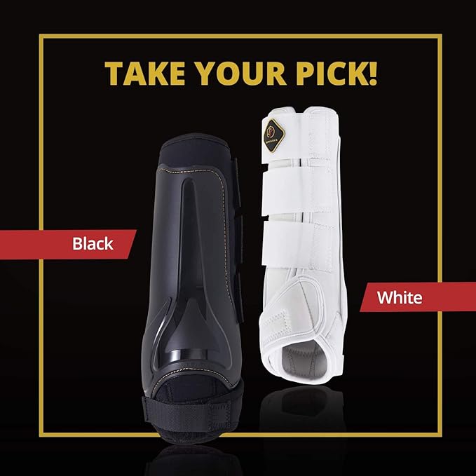 Kavallerie Classic Tendon Boots, Impact-Absorbing Material, Breathable & Evenly Distribute Pressure, Protect Tendon and Ligaments, Anti-Slip, Anti- Sore and Moisture Repellant Show Jumping Boots