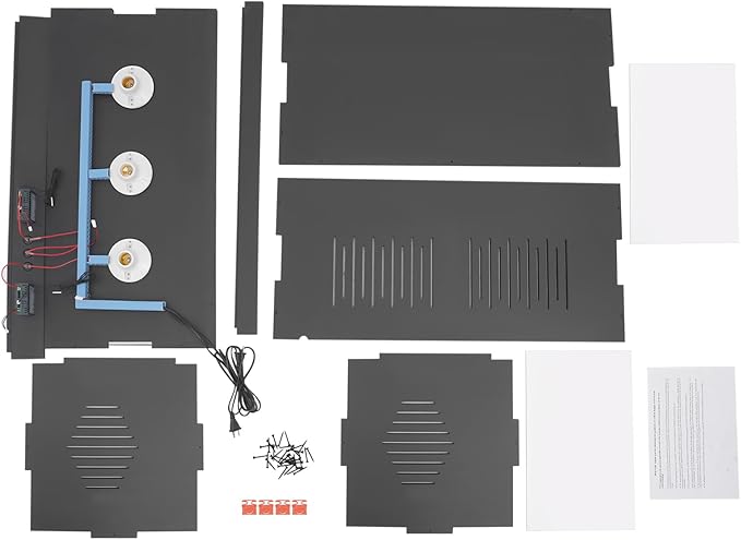 Reptile Pet Breeding Box, 31.5x15.75x15.75in PVC Reptile Terrarium Tanks, R-eptile Lounge Habitat with Intelligent Thermostat (Below 104℉) & Glass Sliding Door, LCD, External Switches, Black