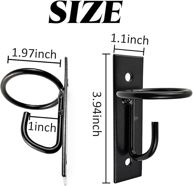 2PCS Bucket Hooks for Horses Equestrian Bucket Hook Metal Water Bucket Hangers Horse Stalls Feed Bucket Barn Farmhouse Supplies (2)