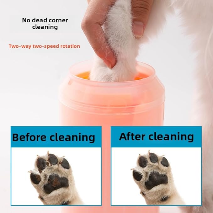 Portable Dog Paw Cleaner Dog Paw Washer Paw Mud Cleaner Pet Foot Cleaner Suitable for Large, Medium and Small Dogs/Cats (Blue, Large)