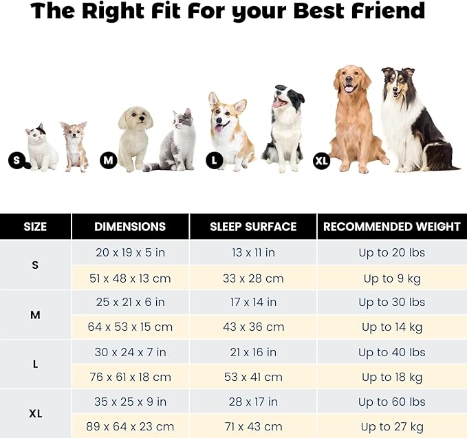 Miguel Dog Bed with Removable Cushion/Pillow for Medium Small Dogs, Washable Pet Bed with Side Easy to Wash Puppy Bed, Large Rectangle Cat Bed for Indoor Cat with Anti-Slip Bottom, Khaki 25 Inch