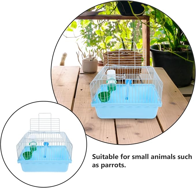 Kisangel Portable Bird Cage Food Box Water Bottle Spacious Travel Carrier for Parakeets Lovebirds Pets Easy to Transport for Outdoor Adventures