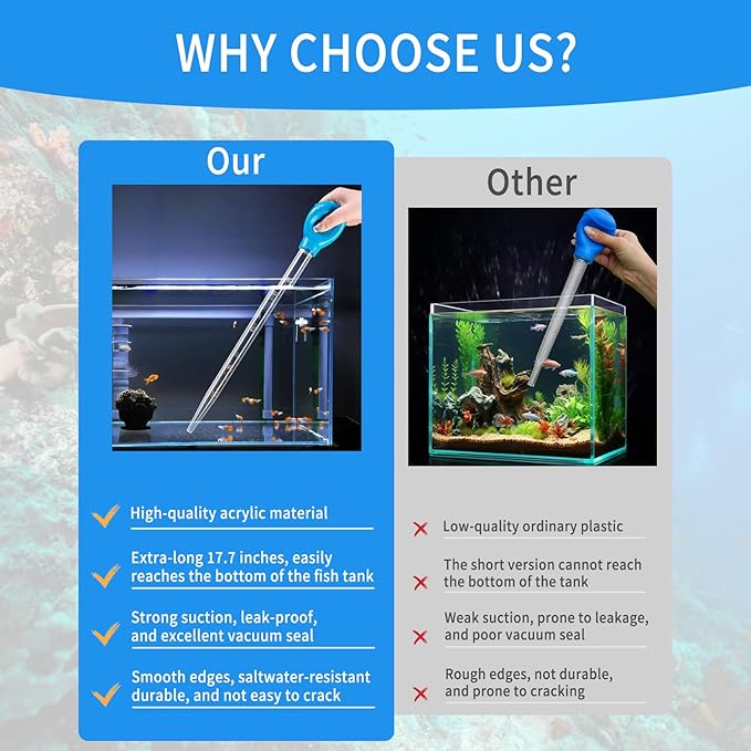 2 Piece Aquarium Coral Feeder with 2 Piece Stainless Steel Feeding Long Tweezers Syringe Spot Coral Feeder Reptile Feeding Tools for Aquatic Plant Reef Anemones Lionfish (Blue, Silvery)