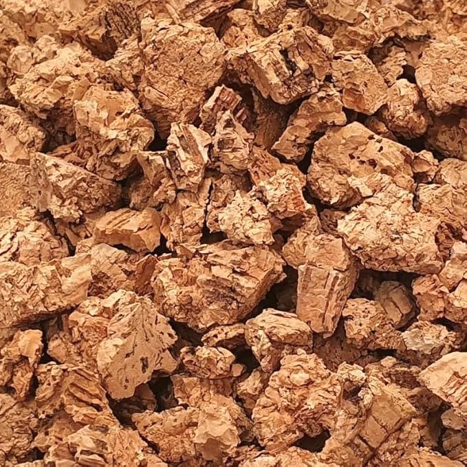 Cork Orchid Bark - Cork Bark Nuggets (3/8"- 3/4") - Natural Cork Bits (10-20mm) for Orchids, Air Plants, Reptiles & Terrariums (15 quarts)