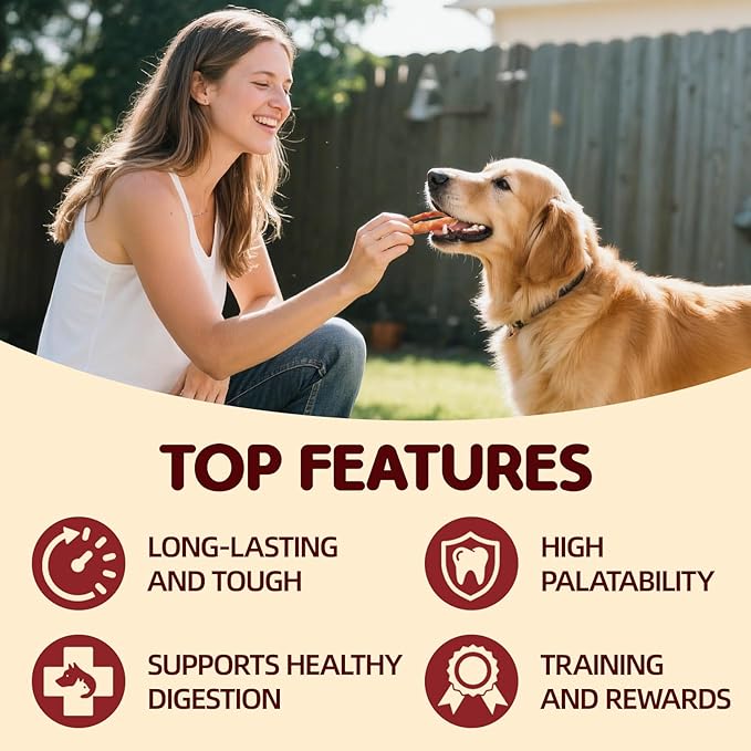 TailParty Turkey Tendons for Dogs, 4.66 oz, Dog Training Treats, Natural Long-Lasting Chew Snacks, High-Protein Beef Tendons, Healthy Hypoallergenic Turkey Ring(6 Units/Pack)