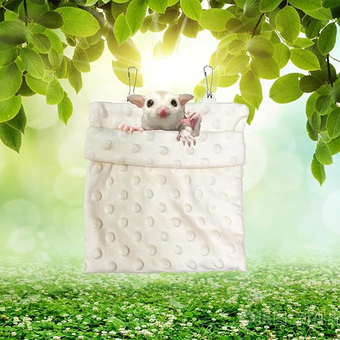 2 Pcs Sugar Glider Bonding Pouch Carrier Bag Sling Small Animal Carry Pouch with Adjustable for Hamster Gerbil Gliders Ferret Hedgehog Small Pets(Random Colors)