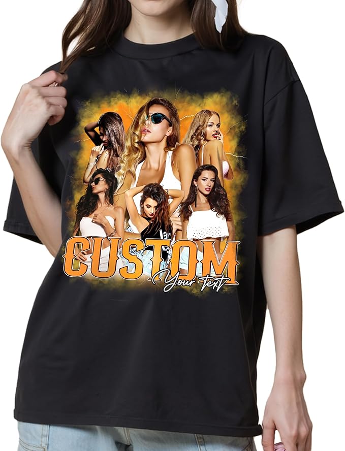 Custom Bootleg Rapper Graphic Tees Shirt – Retro 90s Vintage Style, Personalized Gift for Girlfriend, Birthday, Valentine