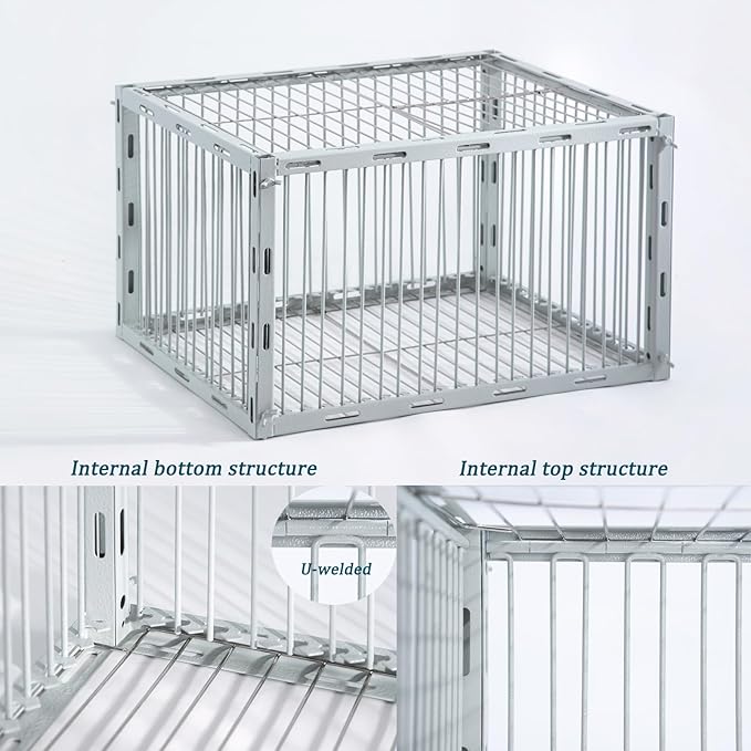 Pigeon Trap with Escape-Proof Design,Birds Trap with One-Way Entry,Chicken and Bird Traps Cage for Pigeon,Portable & Easy Assembly,Unharmful Made of High-Strength Iron with Anti-Rust Paint