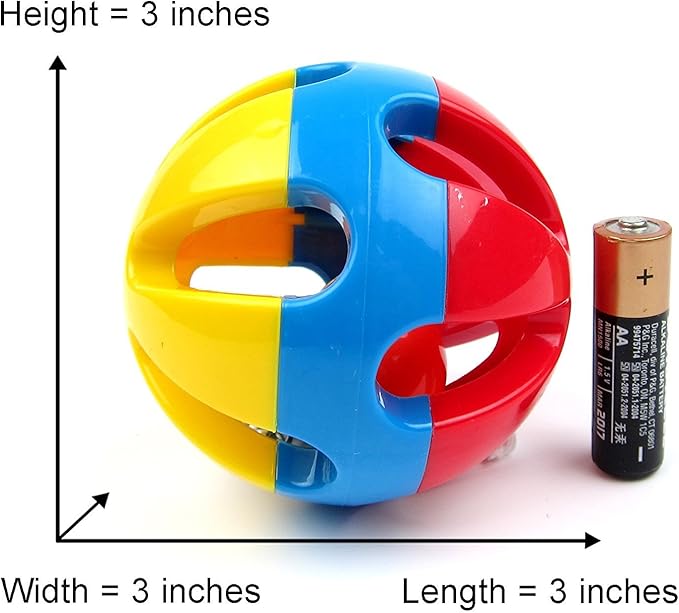 Hypeety Parrot Colorful Ball Toys with Bell Cage Hanging Chewing String for Parakeet Conure Cockatiel Small Medium Birds (B)