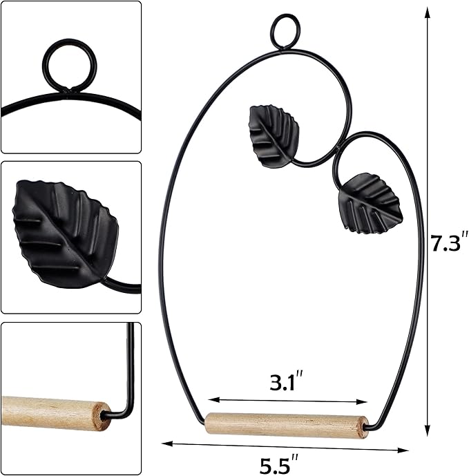 winemana Set of 3 Hummingbird Swings, Rust Resistant Metal Frame, Wooden Dowel, Attach to Bird Feeders, Perfect for Hanging Indoor Office Outdoor Trunk Lawn Patio Garden