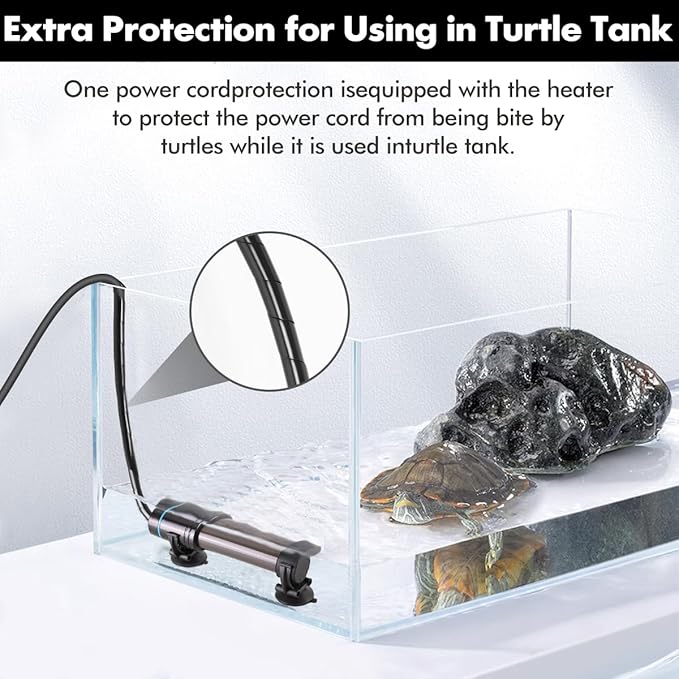 Orlushy 100W Submersible Aquarium Heater, Adjustable Fish Tank Heater with Digital Display External Controller, Overheat Protection and Free Thermometer for 10-20 Gallon Freshwater and Saltwater Tank
