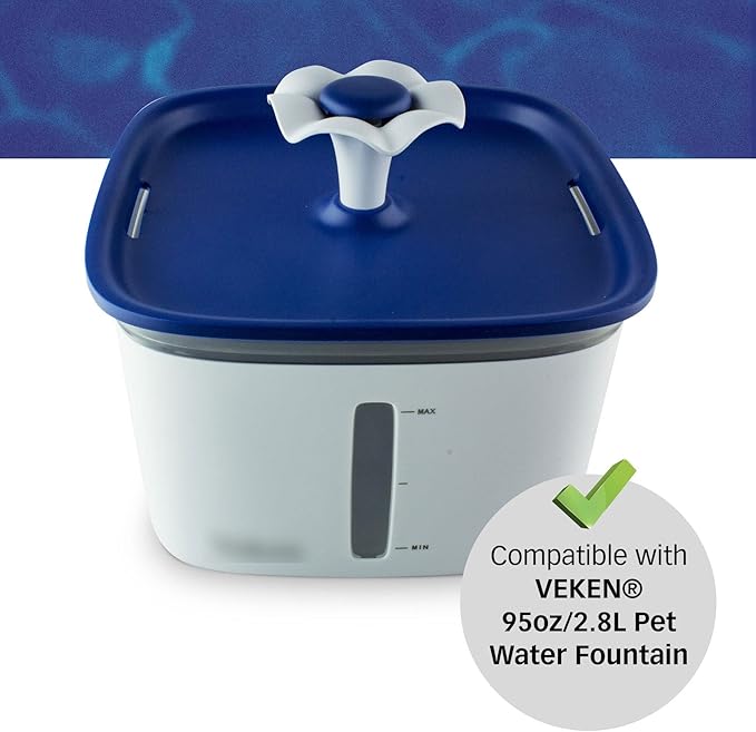 PET STANDARD Water Filters, Compatible with VEKEN® 95oz/2.8L Fountain, Pack of 12