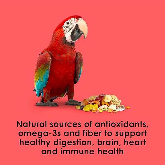 Kaytee Fiesta Macaw Food, Nutritious and Fun Blend, Supports Skin, Feather, Digestion, Brain and Heart Health, 4.5 pounds