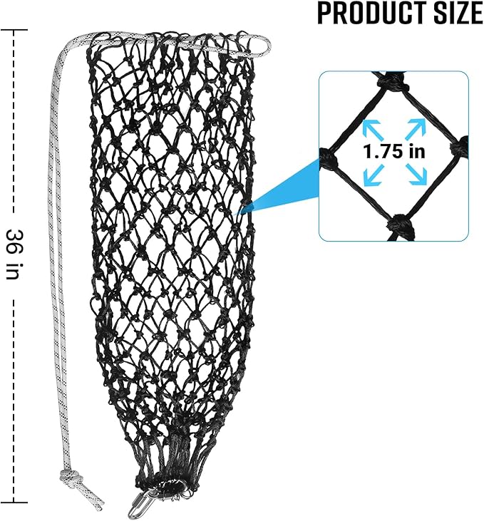 Hay Net for Horses,36 Inch Length Slow Feed Hay Net, Premium PE Material Hay Bags for Horses Goats Sheep, Easy to Hang with Steel Quick Links