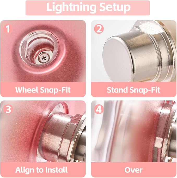 Super Silent Hamster Wheel 12 Inch, Magnetic Large Rat Wheel for Chinchilla, Gerbil, Guinea Pig, Cat, Mouse, Sugar Glider and Dwarf, Syrian Hamster Accessories (Peach Pink)