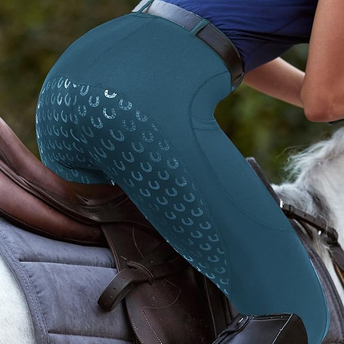 FitsT4 Sports Women's Full Seat Riding Tights Active Silicon Grip Horse Riding Tights Equestrian Breeches
