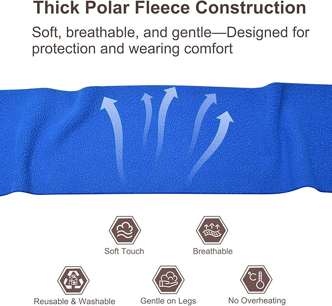Horse Polo Leg Wraps, Fleece Wraps Elastic Bandages, Comfort Equestrian Standing Wraps, Set of 4, Boot Protection Stable Wraps Supplies (Full 10ft Black)