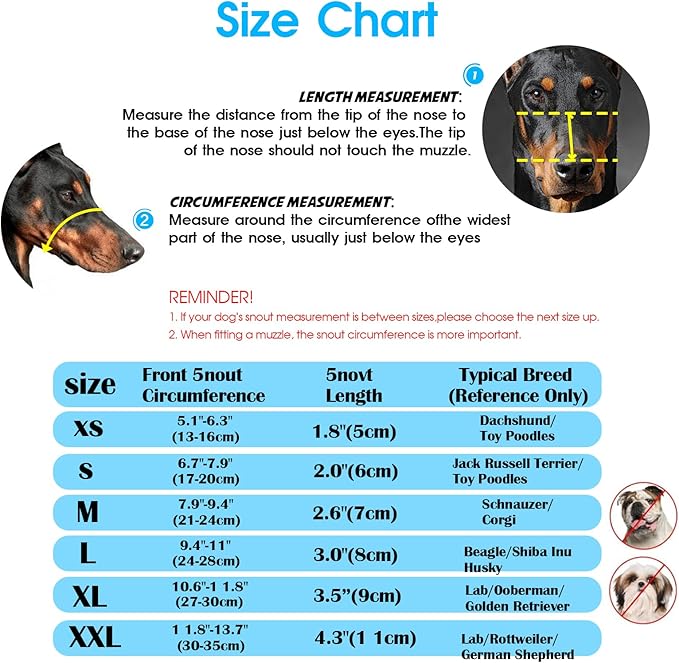 Dog Muzzle, Mesh Soft Muzzle for Small Medium Large Sized Dogs, Breathable Adjustable Puppy Muzzles for Scavenging Biting Licking and Chewing, Allows Panting and Drinking (Reflective Mesh, XL)