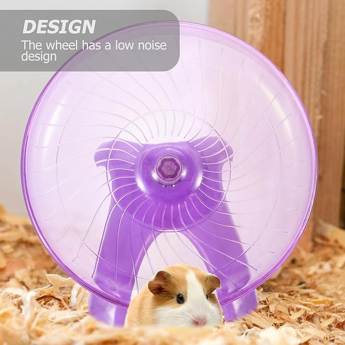 POPETPOP Hamster Running Wheel Rat Flying Saucer Toy Silent Hedgehog Wheel Hamster Wheels Guinea Pigs Running Wheel Mouse Spinner Wheel Chinchilla Dog Sports to Rotate Disc Wheel Plastic