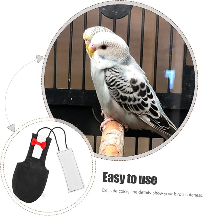 Bird Diaper Flight Suit for Small Birds Soft Reusable Parakeet Cockatiel Protective Nappy for Indoor and Outdoor Use Healthy and Clean