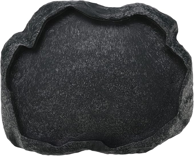 Yosoo Health Gear Reptile Feeder, ABS Resin Reptile Food Dish Feeder Bowl, Amphibian Decor, Pet Food Tray Feeding Dish for Tortoise, Gecko, Snake, Lizard ()