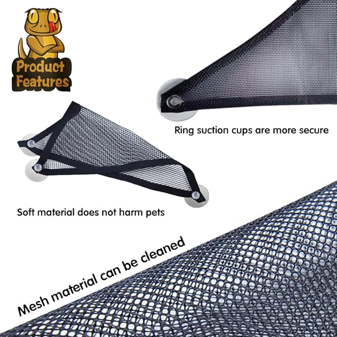 Bearded Dragon Hammock Reptile Hammock for Axolotl,Geckos,Lizards,Breathable Mesh Bearded Dragon Tank Accessories for Snakes,Chameleon,Fish