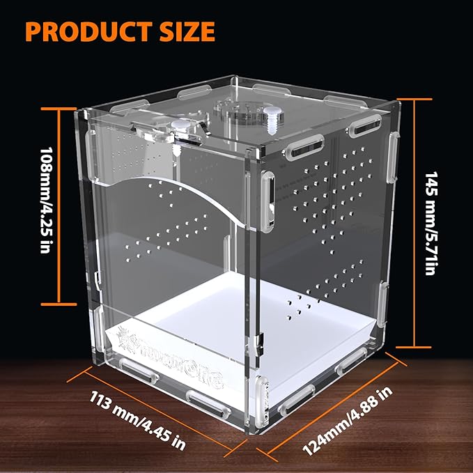 Jumping Spider Enclosure, Acrylic Insect Terrarium, Praying Mantis Habitat, Bug Enclosure, Arboreal Tarantula Enclosure Kit, Reptile Cage, Scorpion Lizard Tank