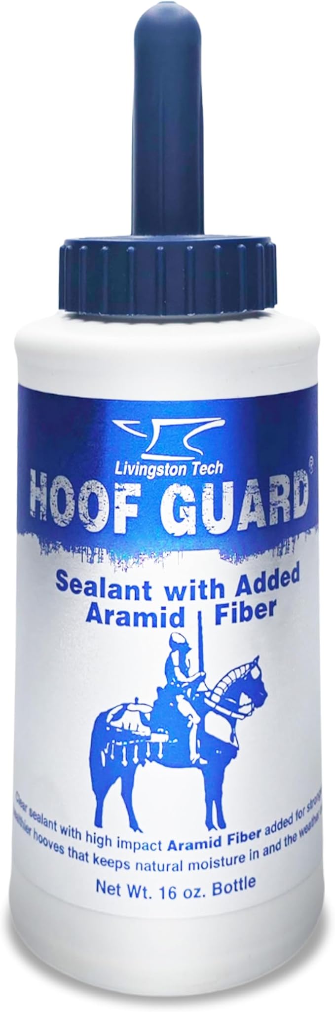 Fiber- Fortified Hoof Guard Sealant 16oz – Pro-Grade Formula Hoof Protector with Aramid for Stronger Hooves – Helps Fill Cracks & Lock in Moisture - Shields Against Thrush, UV Damage & Brittleness