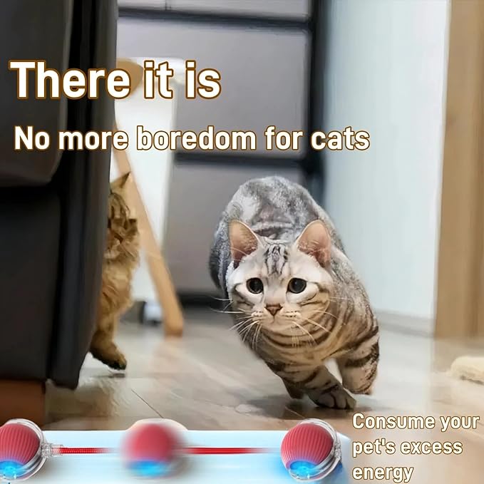 Interactive Cat Toys for Indoor Cats, Agility Move Cat Balls,Motion Activated Cat Balls, Cat Toys for Bored Indoor Cats(3 pcs Colors)
