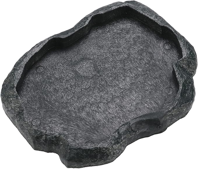 Yosoo Health Gear Reptile Feeder, ABS Resin Reptile Food Dish Feeder Bowl, Amphibian Decor, Pet Food Tray Feeding Dish for Tortoise, Gecko, Snake, Lizard ()