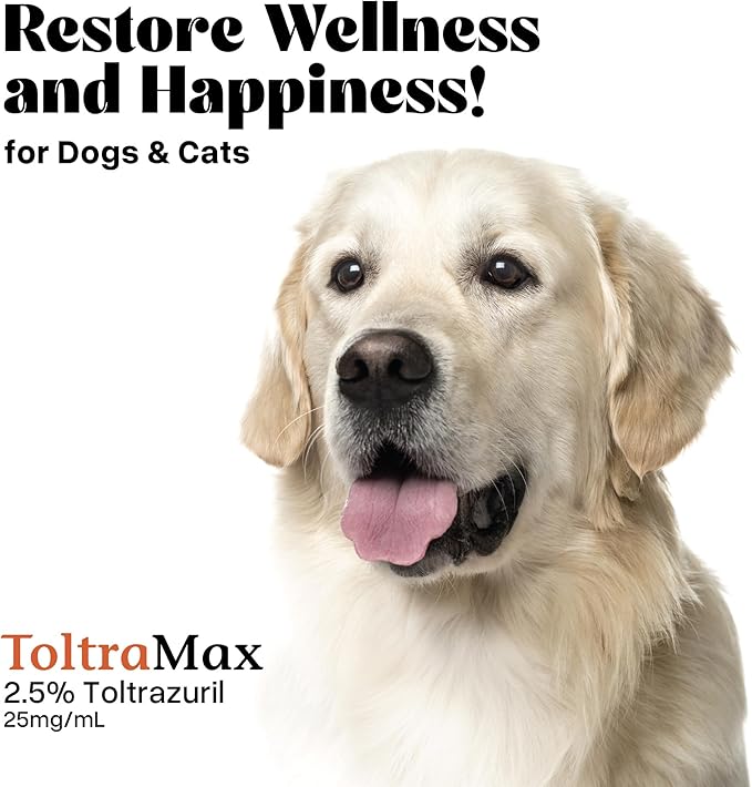 Toltrazuril 2.5% for Horses, Dogs, Cats, 960mL/32.4 Ounce, for Non-Food Chain Animals