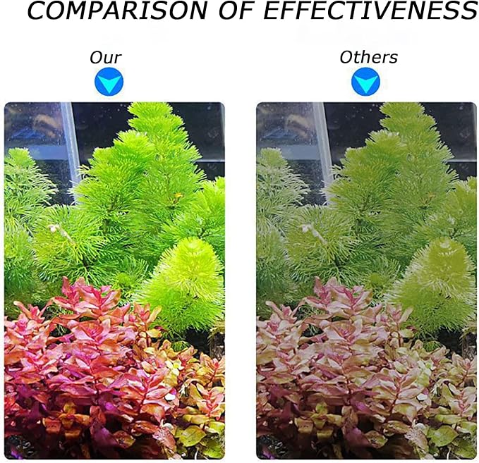 LED Aquarium Light Full Spectrum Clip Fish Tank Light Double Swing Arm Suitable for 5-20 Gal Tank