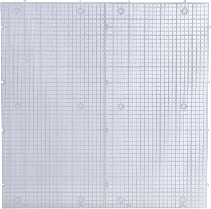 ALEGI Plastic Grid Divider Tray Egg Crate Louvre Aquarium Fish Tank Bottom Isolation with Bracket (8pcs)