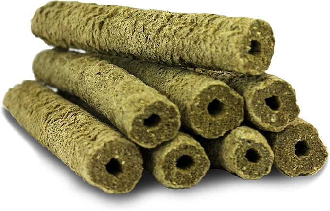 Timothy Puff Sticks - Healthy Natural Timothy Hay Chew Treat - High Protein, High Fiber - Guinea Pigs, Rabbits, Chinchillas, Prairie Dogs, Degus, Hamsters, Rats, Tortoises & Other Herbivores