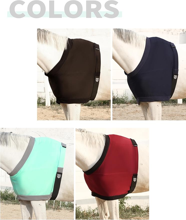 Harrison Howard Horse Shoulder Guard Thick Stretchy with Inner Soft Fleece Lining Adding Comfort Prevents Chafing Summer Mint L
