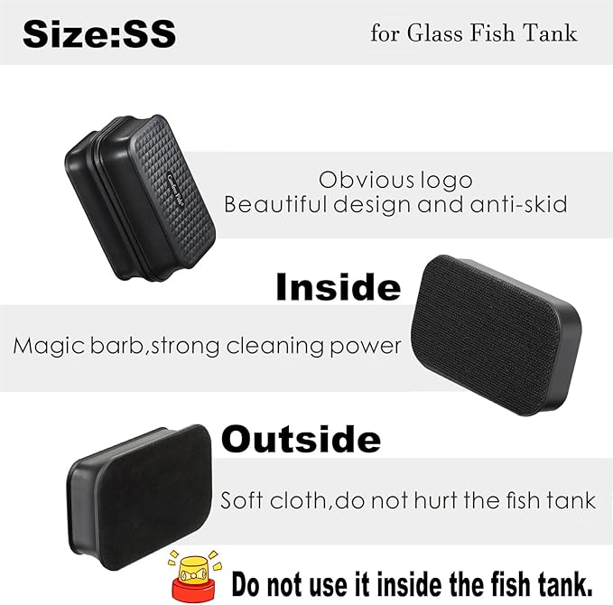 Carefree Fish Aquarium Super Strong Magnetic Cleaner for Glass Fish Tank Magnet Brush Floating