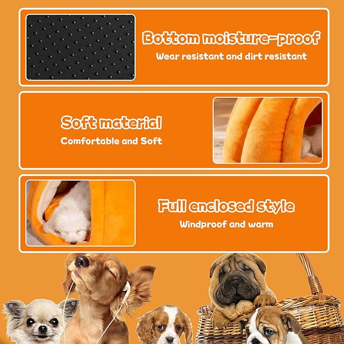 Pumpkin Cat Bed, Cute Pumpkin Shape Cat Cave